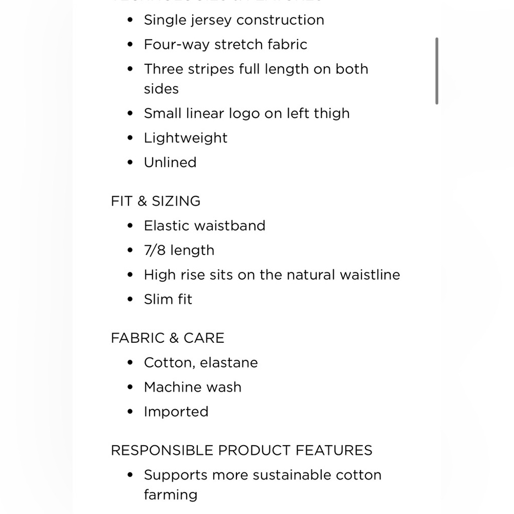 NWT! Adidas Women’s 3 Stripe Black & White Leggings Size Small Slim Fit … - Picture 5 of 5